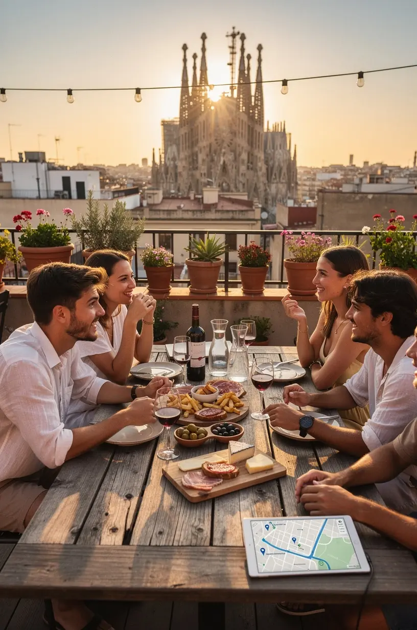 Vista panorámica de monumentos históricos emblemáticos de Andalucía incluidos en rutas presenciales.