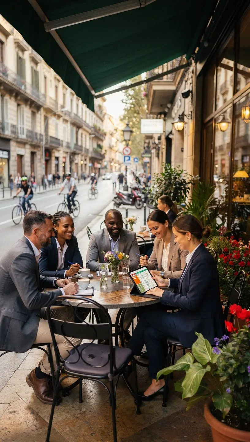 Guía profesional mostrando itinerarios culturales exclusivos en Barcelona para viajeros exigentes.